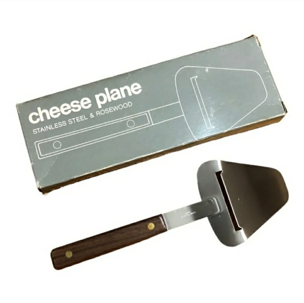 POTTERY BARN Cheese Plane Stainless steel & Rosewood Vintage Deadstock.N…